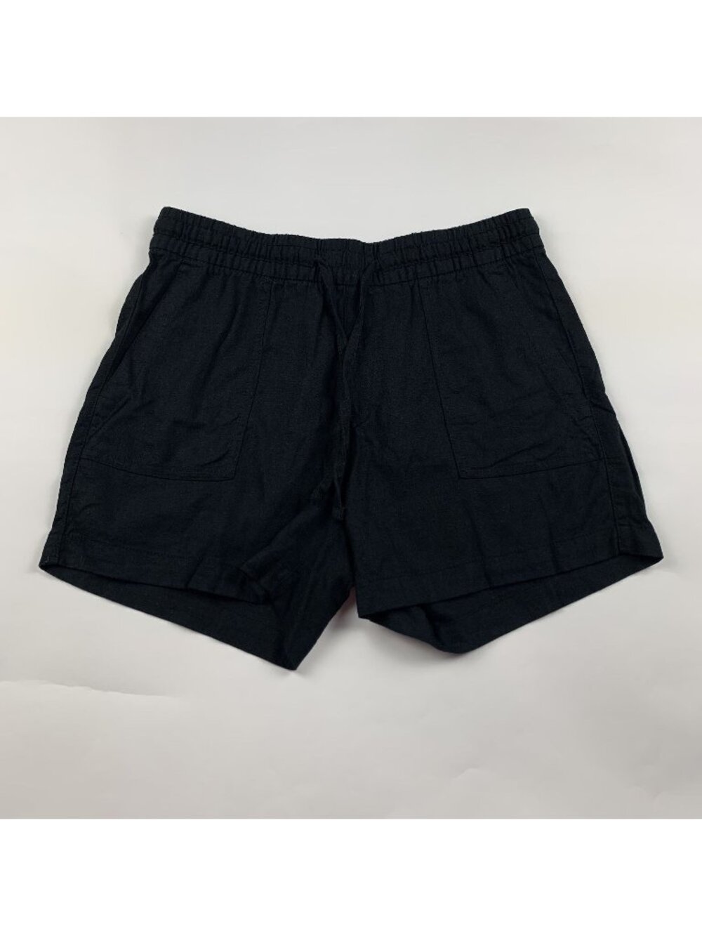 Old Navy Black Linen Blend High Rise Pull On Shorts S - Picture 1 of 4